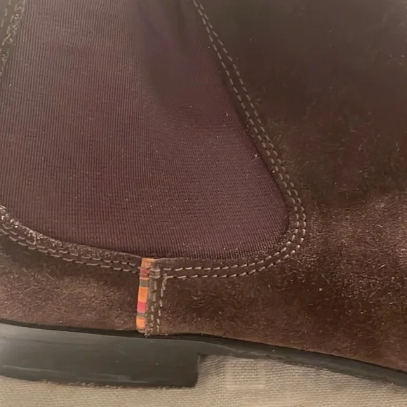 Paul Smith Chocolate Brown Suede Chelsea Slip On Boots Size Mens 7 Unisex - Picture 2 of 12